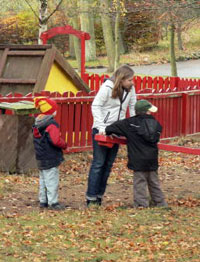 children playing on seesaw